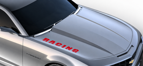 RACING Lettering — Vinylsticker (motorkap) voor Chevrolet Camaro