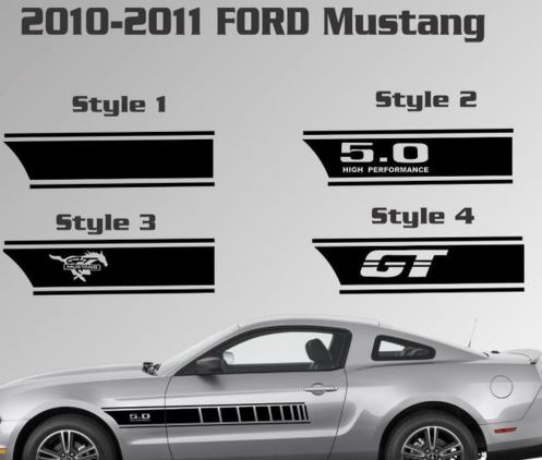 2010-2014 Ford Mustang Deur Stripe Vinyl Decal Sticker GT 5.0 Grafische Kit Custom