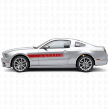 Checker Side Stripes Vinyl Decal Kit voor Musclecar Musclecarmodel 2010-2014_3