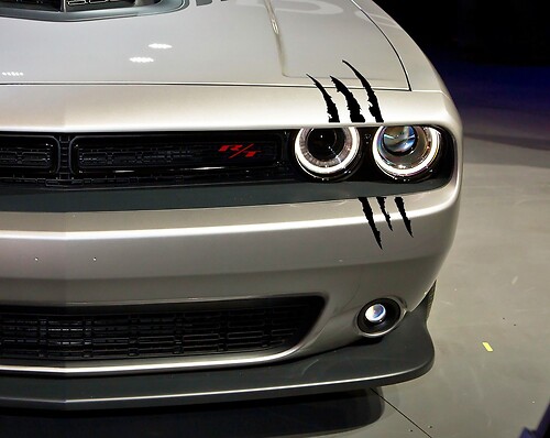 Claws Track Motorkap Voorbumper Vinyl Decal Sticker voor Dodge Challenger