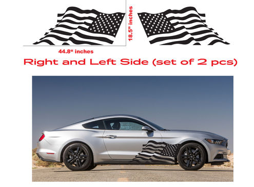 AMERIKAANSE USA VLAG Ford Mustang Decal Vinyl Side Door Graphics