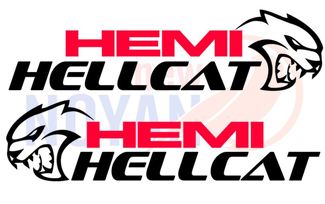 2x Dodge Hemi Hellcat-sticker, SRT, vinyl gestanste sticker