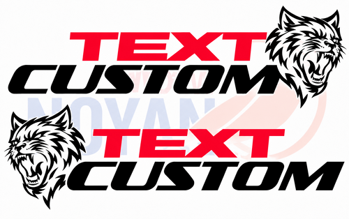 TEXT CUSTOM Cat Pair — Vinylsticker (universeel)