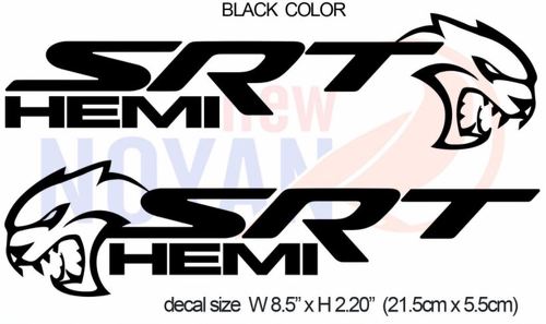 1 set Srt Hemi Hellcat Dodge Racing-sticker, vinyl gestanste sticker