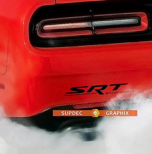 SRT Motorsports Achterbumper Vinyl Decal Set voor Dodge Charger Challenger Viper