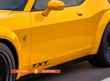 Aangepaste Tekst Motorsports Vinyl Stickerset voor Dodge Charger Challenger Viper_2