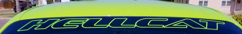 Hellcat voorruit sticker sticker grafische banner Dodge Challenger Srt Mopar