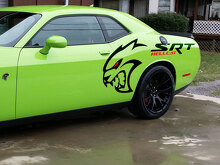 SRT Hellcat Style Quarter Panel Vinyl Decal Kit voor Dodge Challenger_2