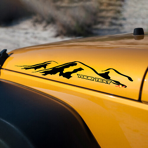 Mountain Style Motorkap Zijsticker Decal Grafiek voor Jeep Wrangler Rubicon Sahara