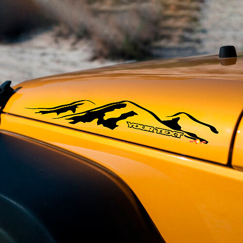 Mountain Style Motorkap Zijsticker Decal Grafiek voor Jeep Wrangler Rubicon Sahara