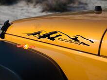 2 stks MOUNTAIN WRANGLER Motorkap Zijsticker Sticker Grafisch JEEP WRANGLER RUBICON SAHARA
 2