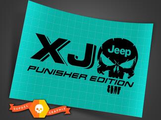 Truck Car Decal - (2) XJ JEEP Punisher EDITION - Vinyl sticker Outdoor vinyl