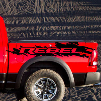 Dodge Ram Rebel Grunge Splash Logo Truck Vinyl Sticker Grafische Camo