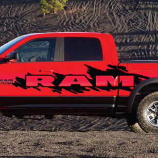 Dodge Ram Rebel Splash Grunge Logo Vinyl Sticker Grafische Truck Camo