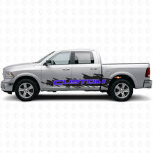 Custom Lettering Splash Style Zijvinyl Decal Kit voor Dodge Ram Truck_2