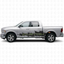 Custom Lettering Splash Style Zijvinyl Decal Kit voor Dodge Ram Truck_3