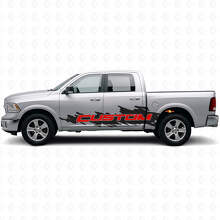 Custom Lettering Splash Style Zijvinyl Decal Kit voor Dodge Ram Truck_4