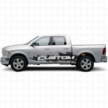 Custom Lettering Splash Style Zijvinyl Decal Kit voor Dodge Ram Truck_5