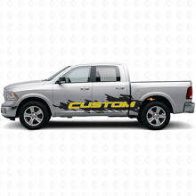 Custom Lettering Splash Style Zijvinyl Decal Kit voor Dodge Ram Truck_6