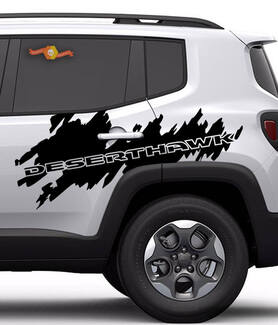 Jeep Renegade DesertHawk Side Splash Splatter Graphic Vinyl Sticker Desert Hawk 2018 2023