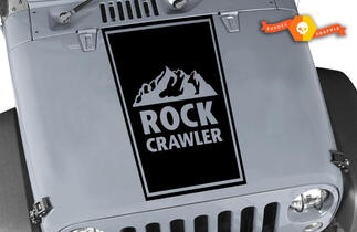 Rock Crawler Hood vinyl sticker sticker - Past op elke kap - Jeep wrangler JK JL