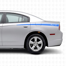 Aflopende Strepen met Aangepaste Tekst Zijvinylsticker voor Dodge Charger 2011-2014_2