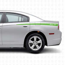 Aflopende Strepen met Aangepaste Tekst Zijvinylsticker voor Dodge Charger 2011-2014_3