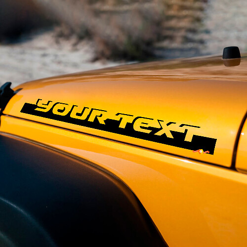 Lettering Stip Motorkap Zijkant Vinyl Sticker Decal voor Jeep Wrangler Rubicon Sahara