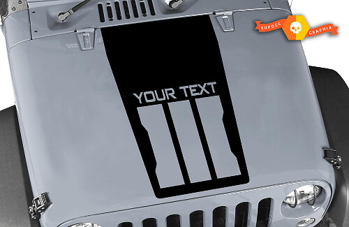 Custom Black Ops-stijl Hood Blackout Vinyl Sticker voor Jeep Wrangler