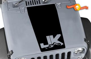 Jeep Wrangler Sticker Blackout Hood Vinyl Mat Zwart 5 Kleuren Sticker JK