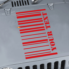 Barcode Graphics Motorkap Vinyl Sticker Decal voor Jeep Wrangler 3
