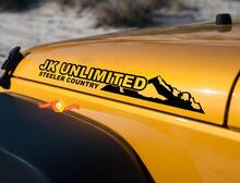 AANGEPASTE TEKST - JK JL Unlimited Edition Mountain vinyl sticker sticker past op elke Jeep wrangler JK3 2