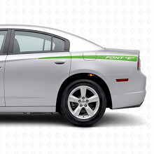 Accentstrepen met aangepaste belettering zijkant vinyl decal sticker voor Dodge Charger 2011-2014_3