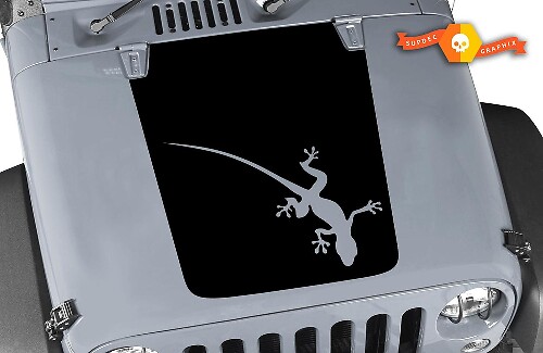 Blackout Lizard Motorkap Vinyl Decal voor Jeep Wrangler