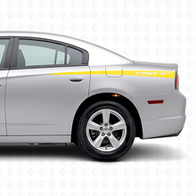 Strepen met persoonlijke tekst zijkant vinyl sticker voor Dodge Charger 2011-2014_5