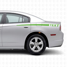 Persoonlijke Tekst & Aflopende Strepen Zijdelingse Vinyl Decal Sticker voor Dodge Charger 2011-2014_3