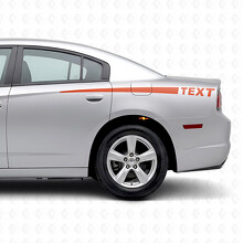 Persoonlijke Tekst & Aflopende Strepen Zijdelingse Vinyl Decal Sticker voor Dodge Charger 2011-2014_4