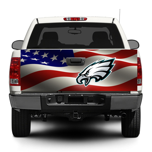 Philadelphia Eagles voetbal Amerikaanse vlag achterklep sticker sticker wrap pick-up truck SUV auto
