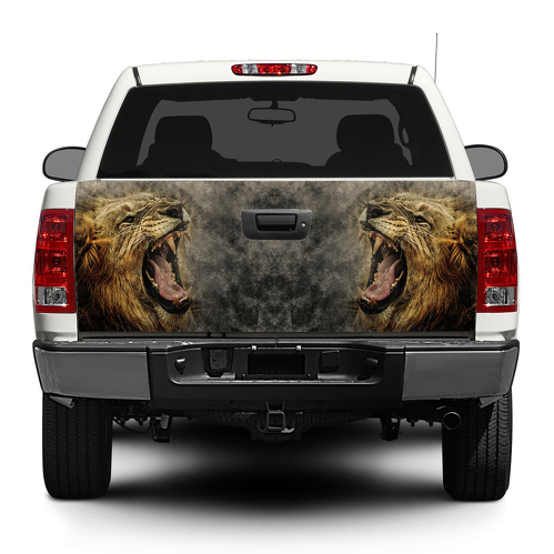Lion Angry Wild Animal King Flag Tailgate Decal Sticker Wrap Pick-up Truck SUV Car