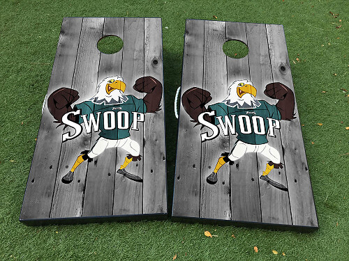 Philadelphia Eagles Swoop Football Cornhole Bord Vinyl Wrap Decal Set