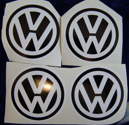 VW zwart witte Volkswagen sticker bekerstickers