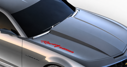 Racing Edition Lettering — Vinylsticker (motorkap) voor Chevrolet Camaro