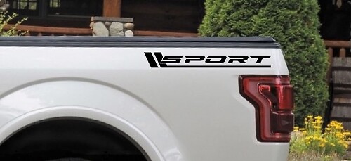 SPORT Vinyl Decal Truck bed Pickup turbo 4wd 4x4 diesel sticker logo embleem BLK