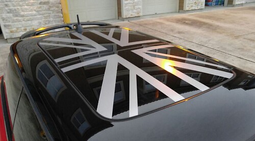 Britse Vlag Zonneklep Hemelkoepel Vinyl Decal Set voor MINI Cooper