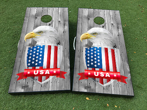 American Eagle USA-vlag Cornhole-bordspel Sticker Decal VINYL WRAPS met GELAMINEERD 2