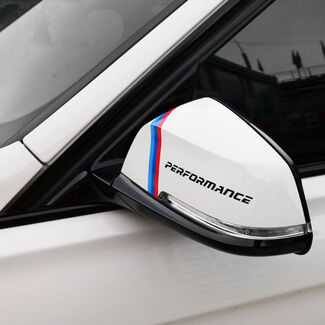 2 stuks autospiegeldecoratiestickers prestatiesport vinylstickers voor BMW
