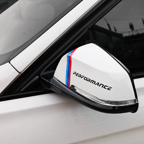 2-delige performance style spiegel vinylstickers voor BMW