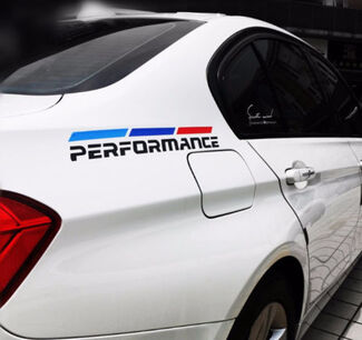 Carrosserie driekleurige vinylstickers voor BMW Performance Sport decoratiestickers

