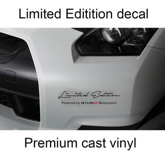 2 x Limited Edition Nismo carrosserie zijkap Decal Sticker past Nissan Qashqai, Juke