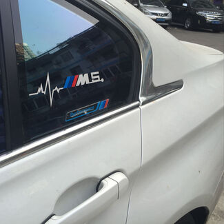 2 stks voor BMW M5 is in mijn Bloed Hearbeat Raamsticker Decals Grafisch
